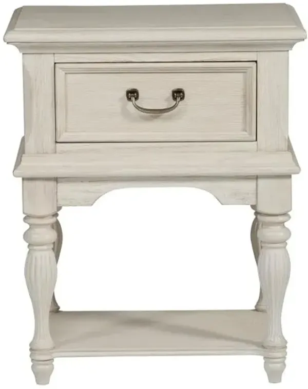 Bayside Off-White 1 Drawer Nightstand
