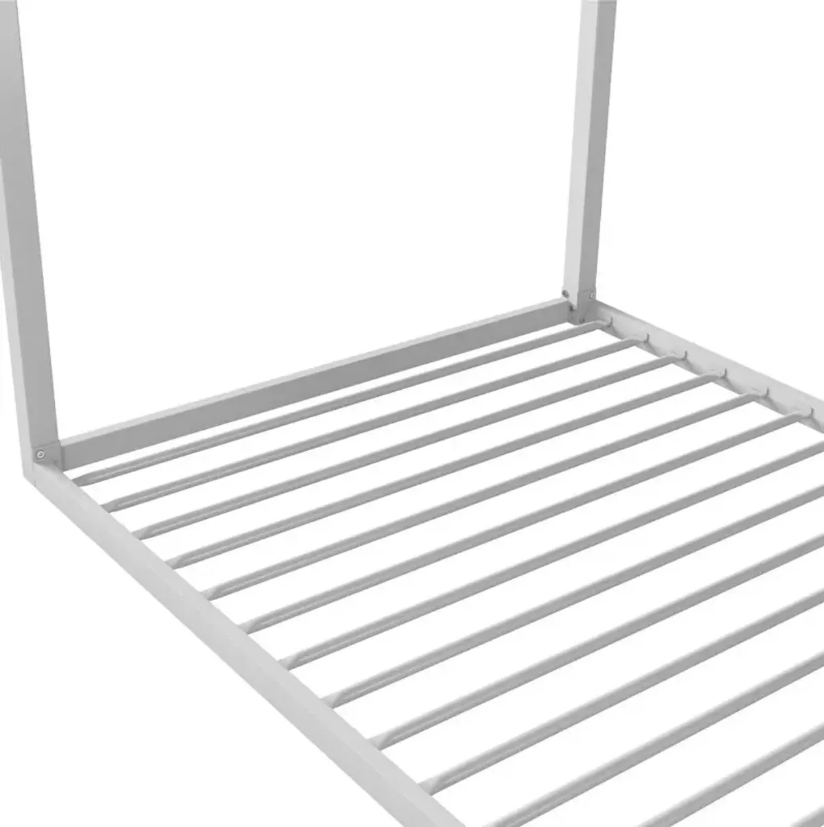Little Seeds Skyler Dove Gray Metal Montessori House Twin Bed