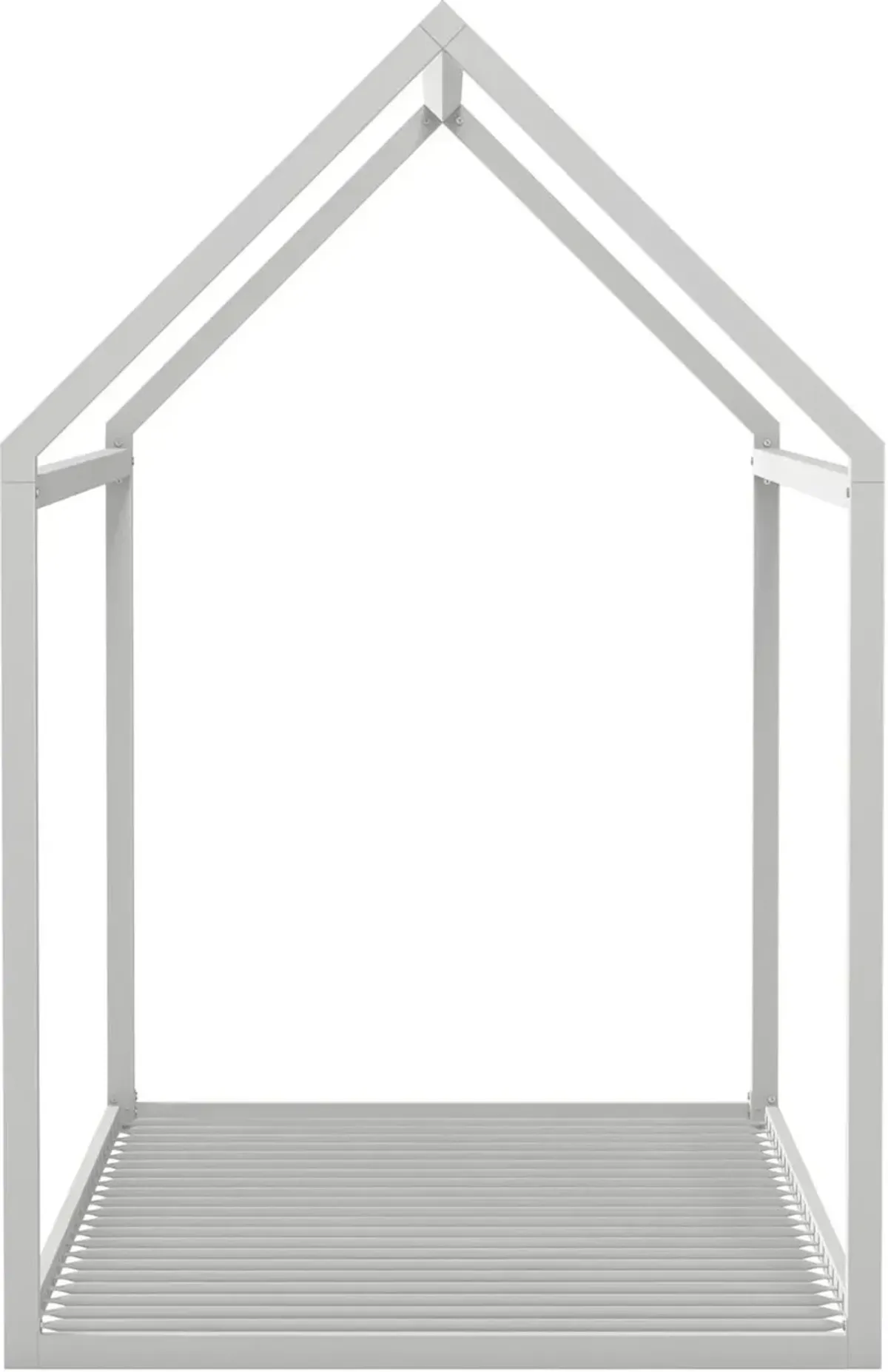 Little Seeds Skyler Dove Gray Metal Montessori House Twin Bed
