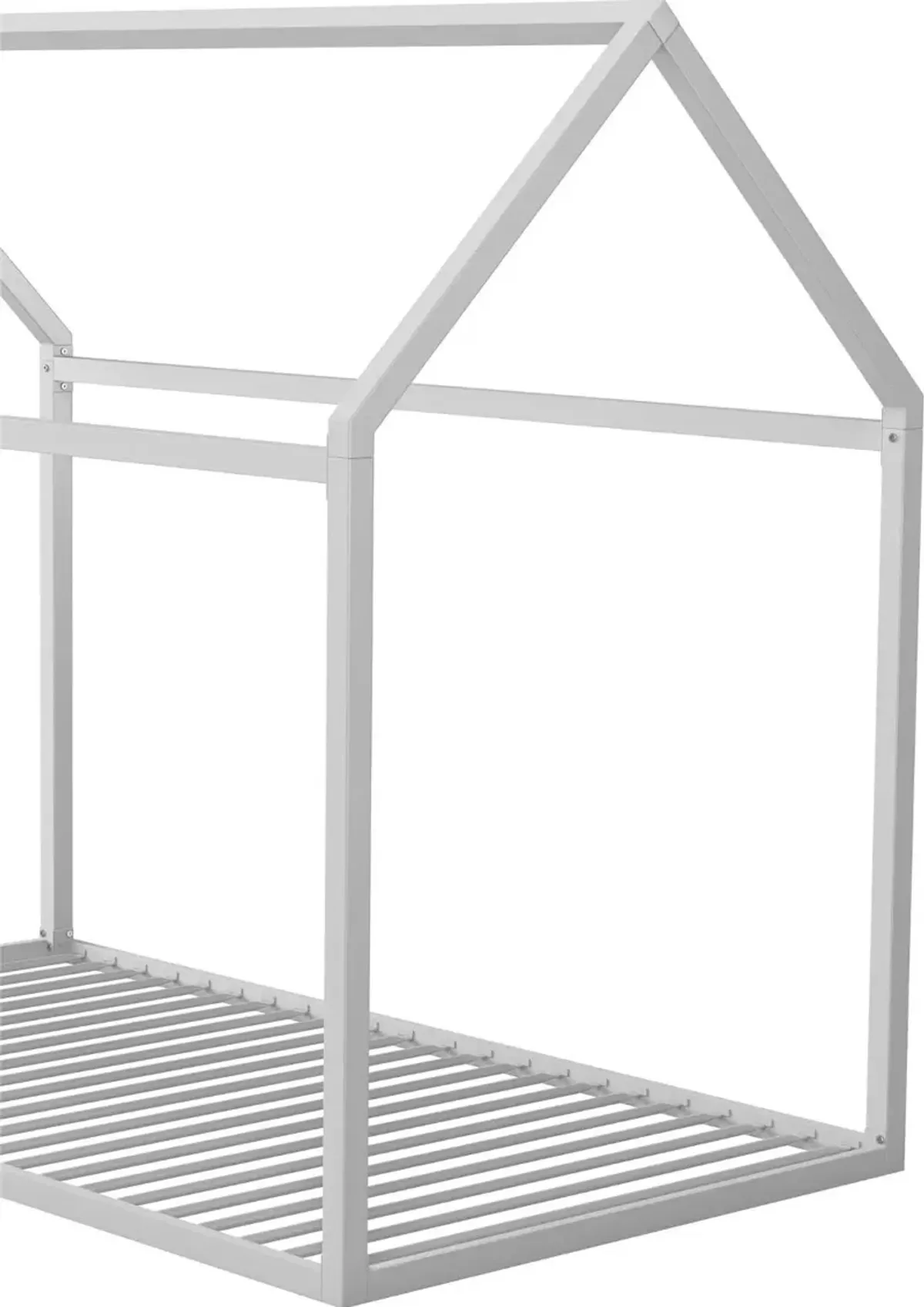 Little Seeds Skyler Dove Gray Metal Montessori House Twin Bed