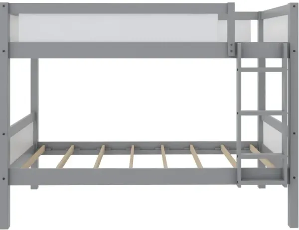 Adrian Light Gray Wood Twin over Twin Bunk Bed