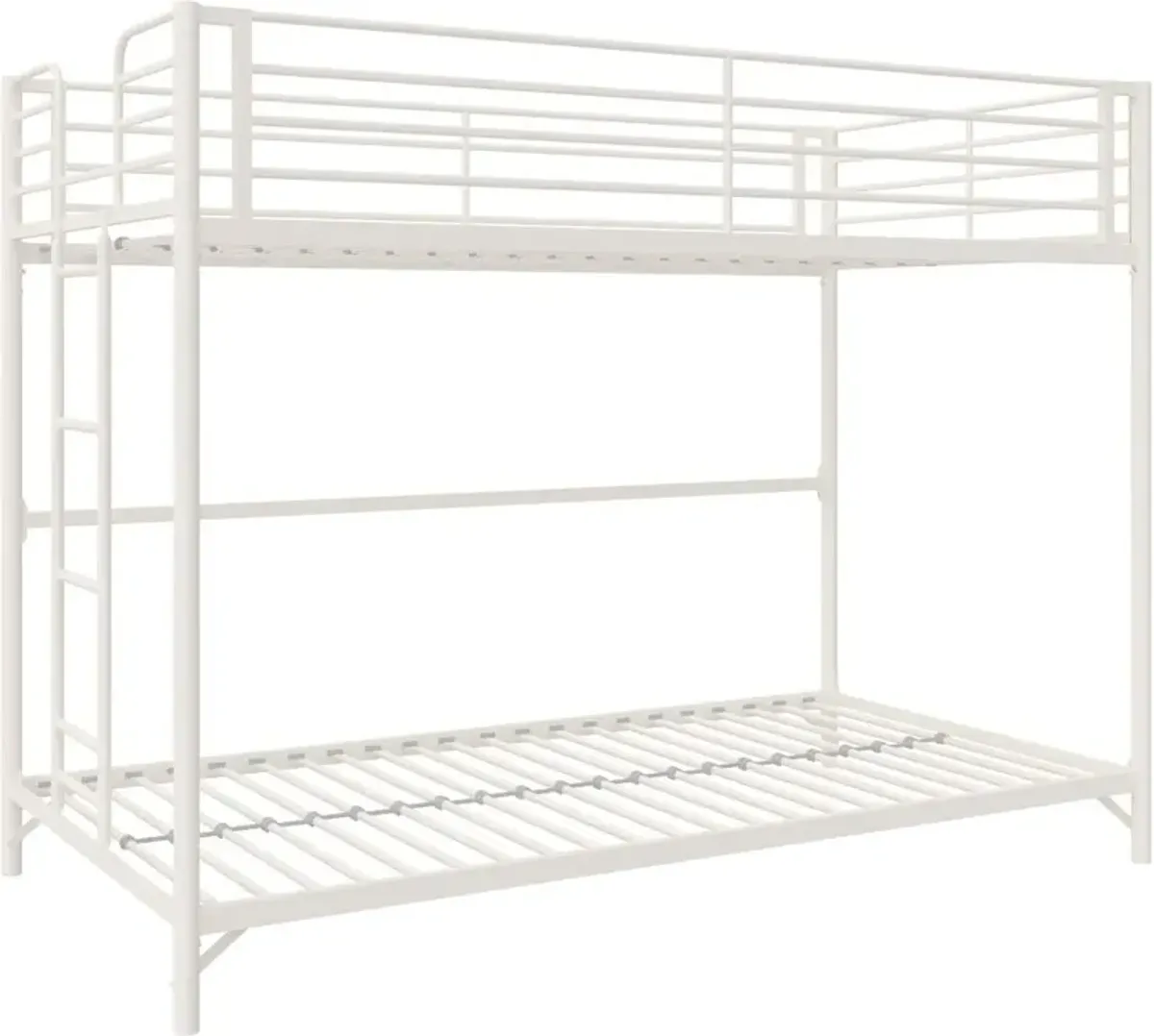 Daven Off White Metal Twin over Twin Bunk Bed