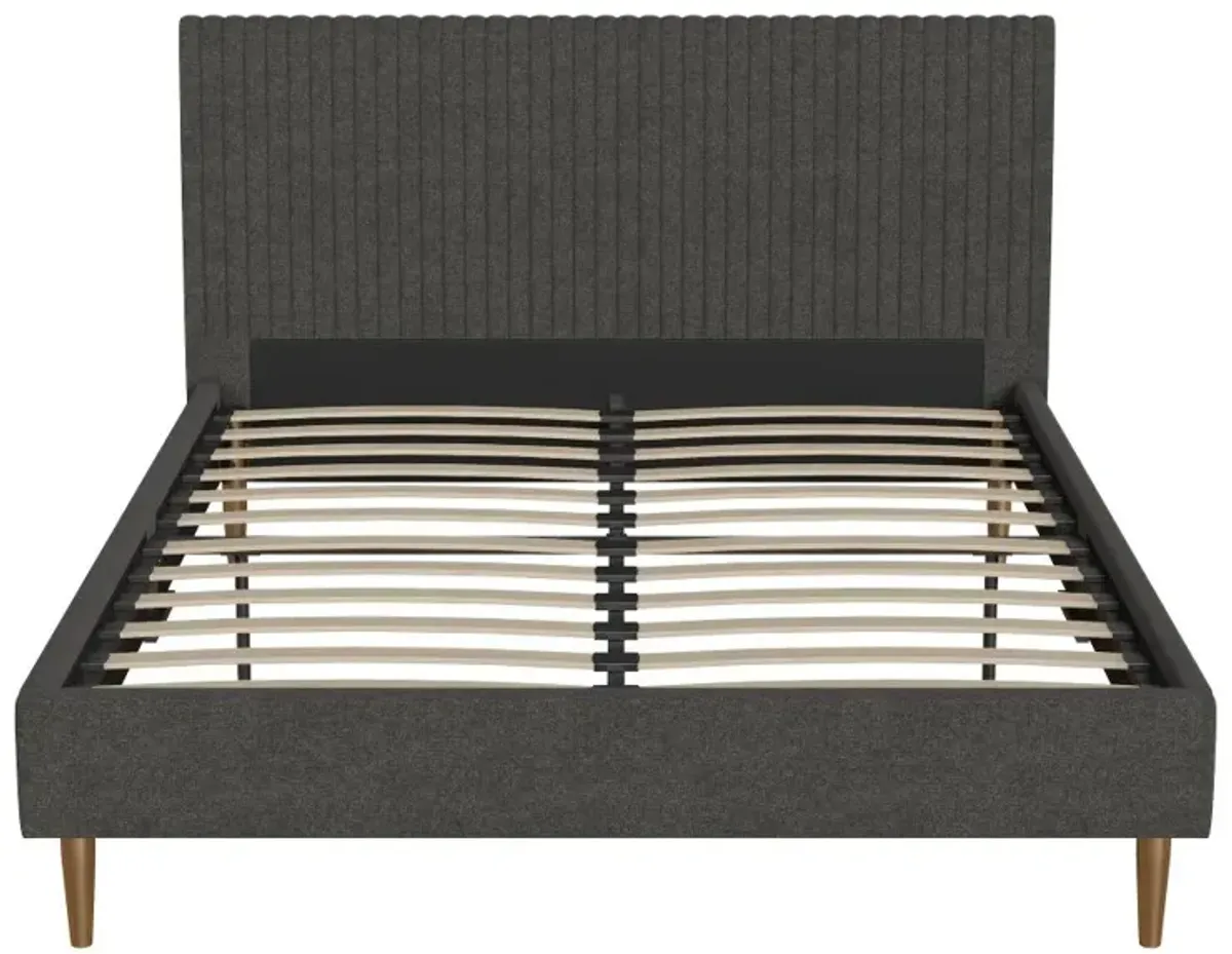 Mr. Kate Daphne Dark Gray Upholstered Full Bed