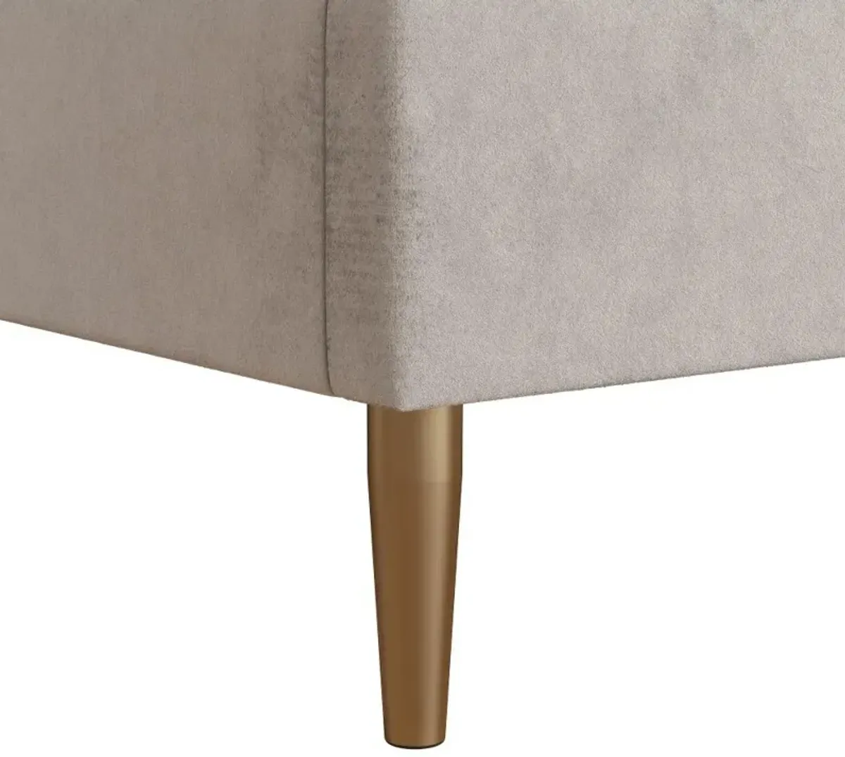 Mr. Kate Daphne Ivory Velvet Upholstered Full Bed