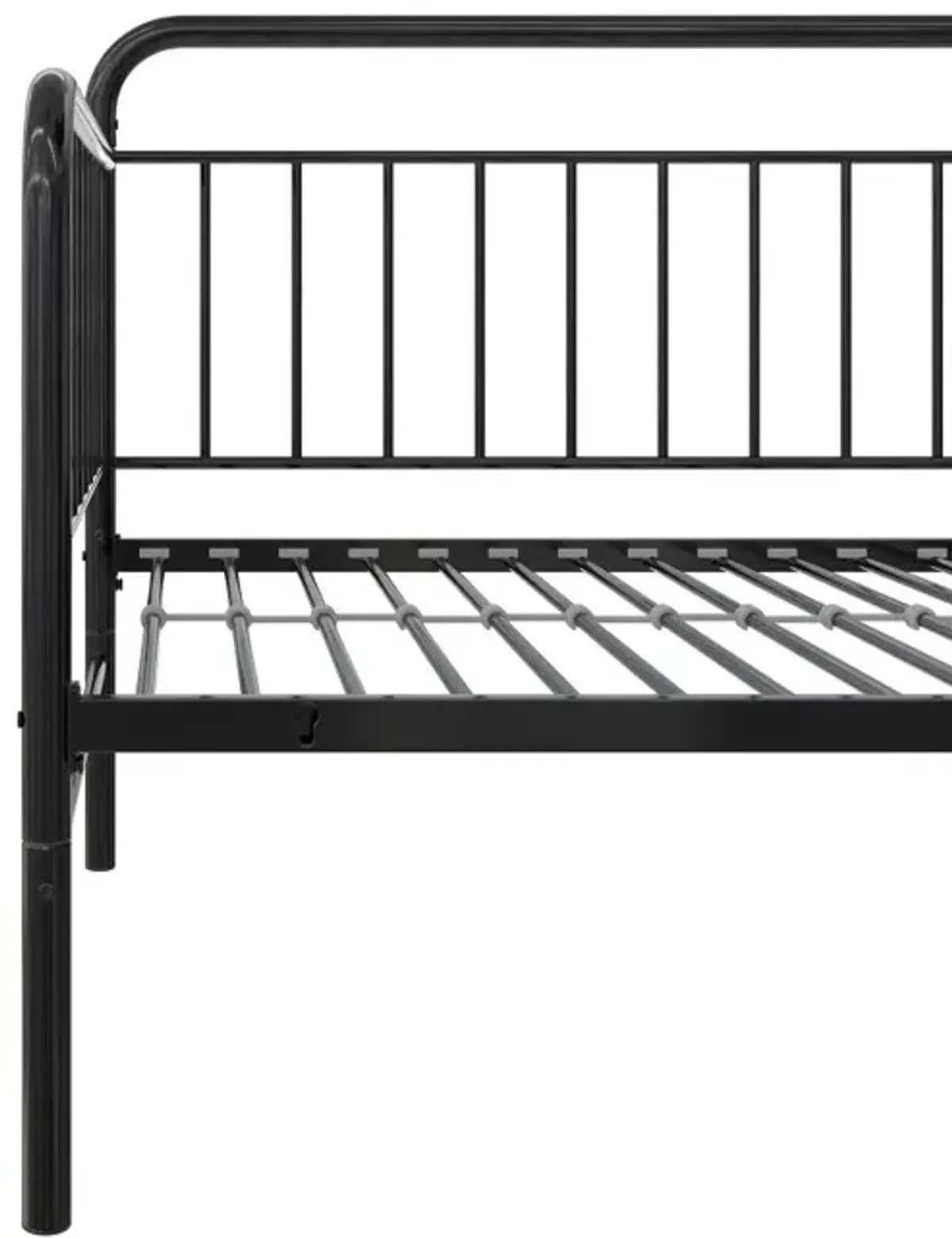 Oddny Black Metal Twin Daybed with Pop Up Trundle Bed