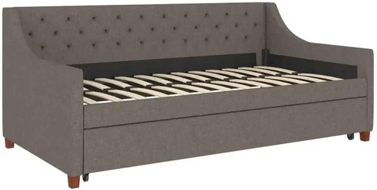 Her Majesty Gray Twin Daybed with Trundle