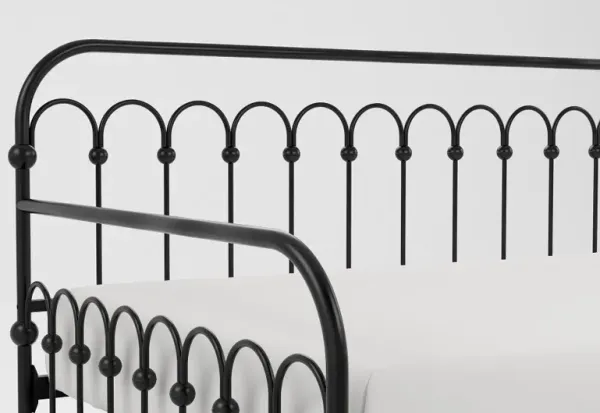 Bright Pop Black Metal Twin Daybed with Trundle