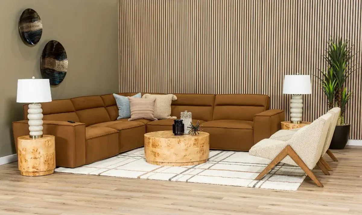 Sonic Cinnamon 5 Piece Sectional