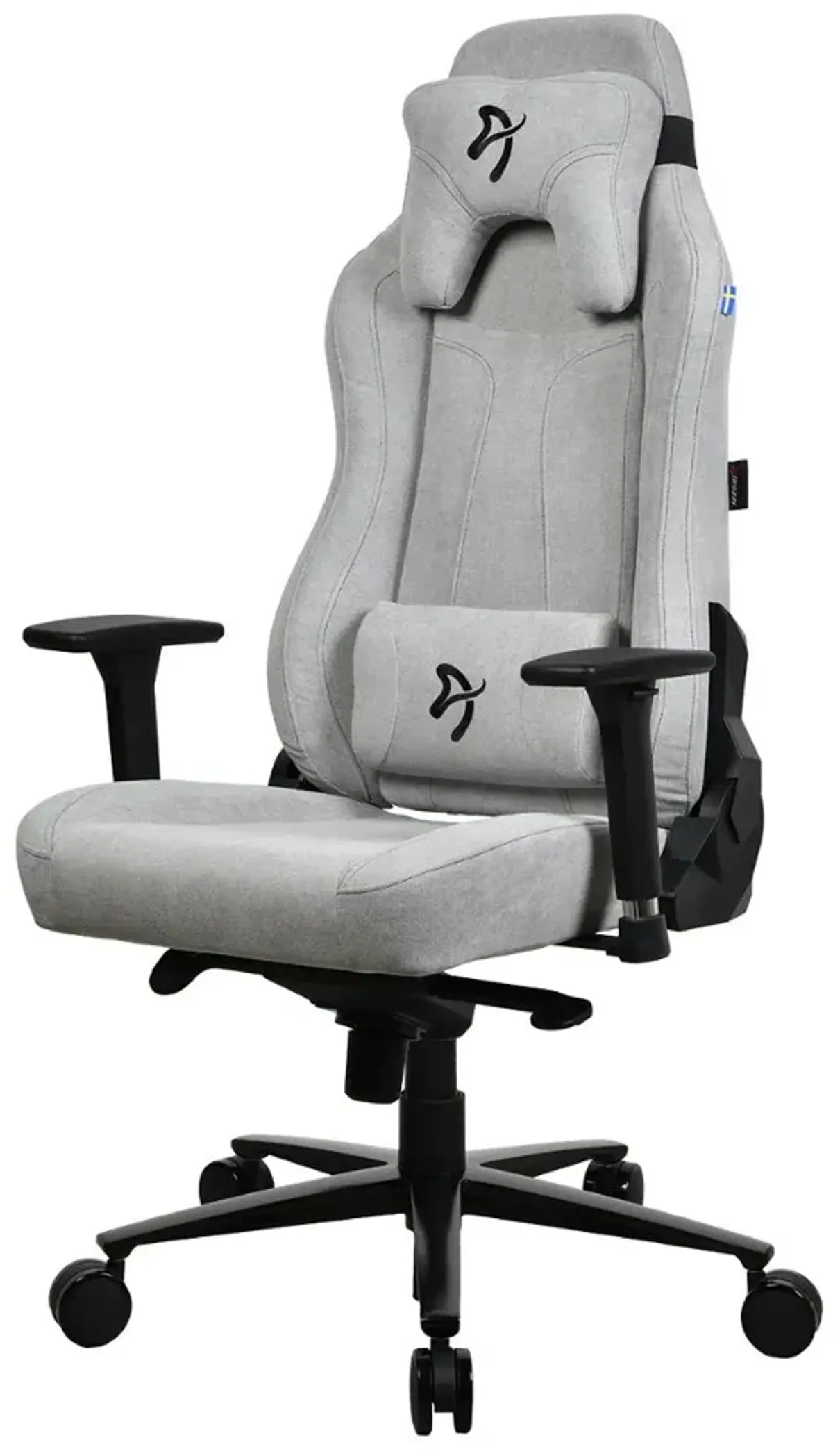 Vernazza Light Gray Soft Fabric Gaming Chair