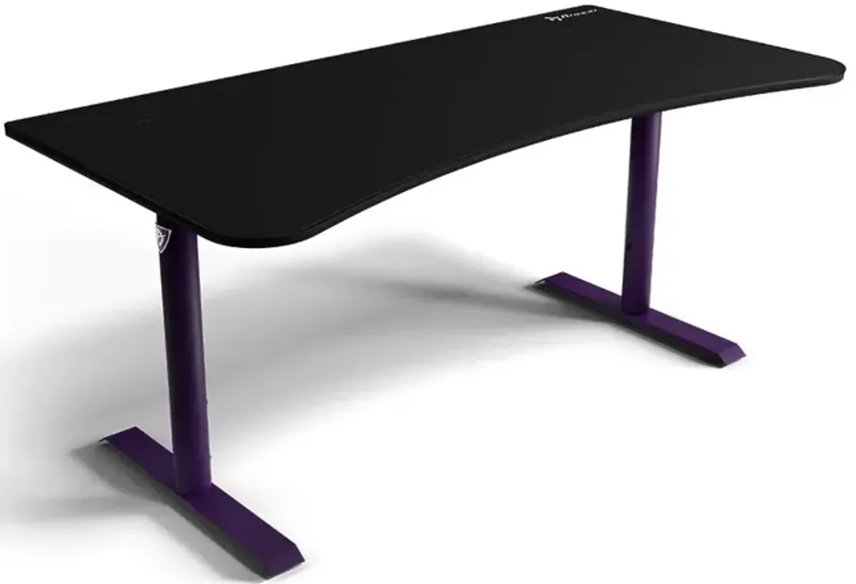 Arena Black and Purple Gaming Desk
