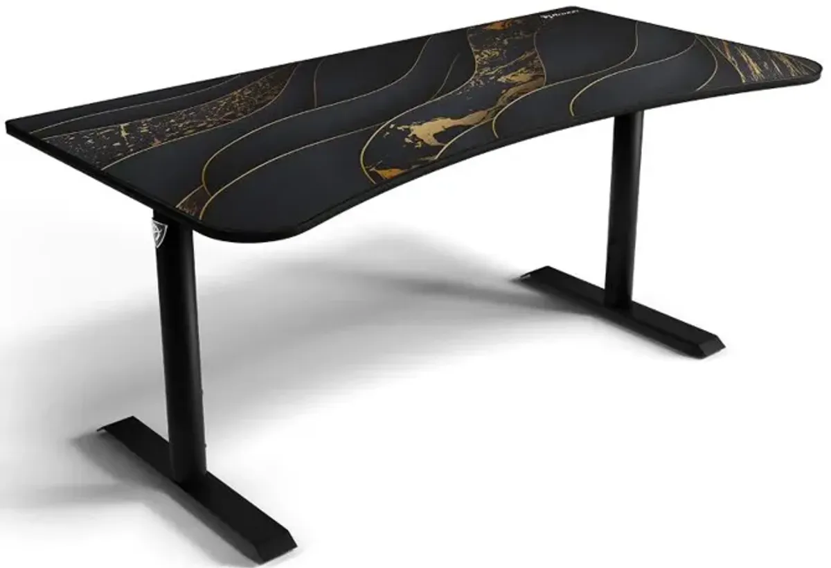 Arena Black and Gold Special Edition Gaming Desk