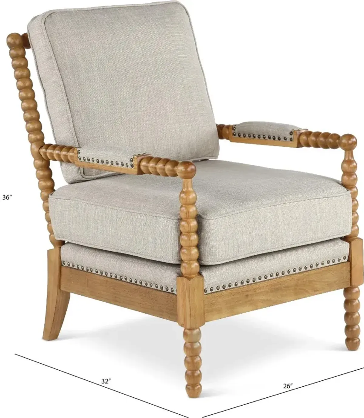 Donahue Light Gray Accent Chair