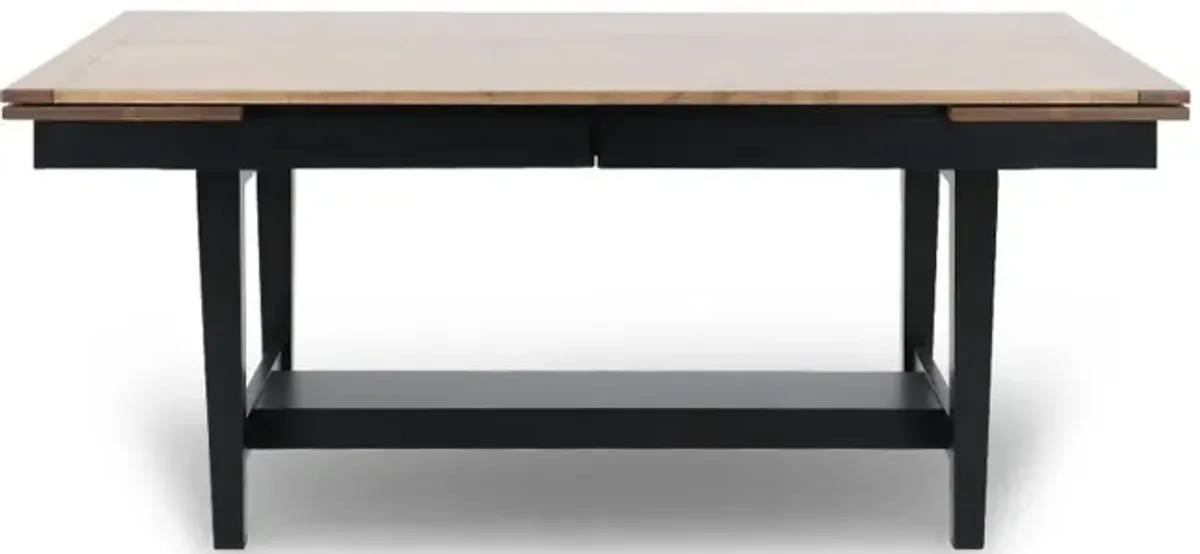 Christopher Natural and Black Trestle Dining Table
