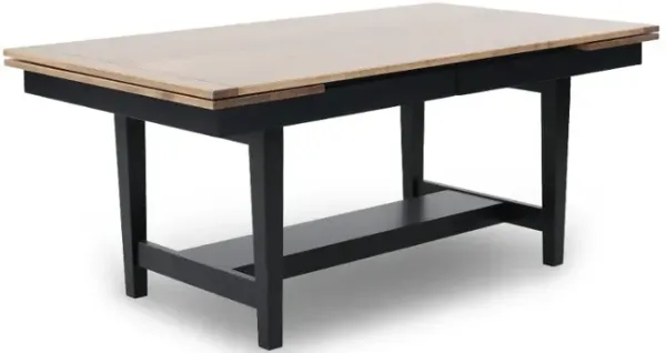Christopher Natural and Black Trestle Dining Table