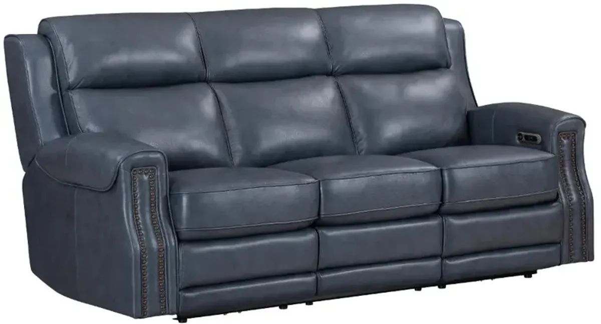 Hensley Marina Blue Power Reclining Sofa