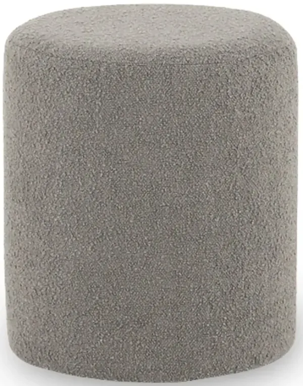 Gregg Gray Boucle Round Ottoman