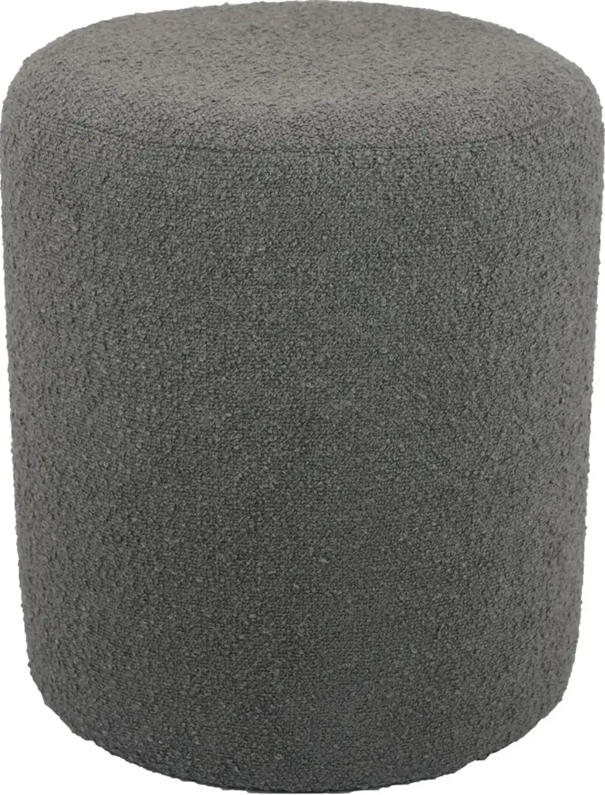 Gregg Gray Boucle Round Ottoman