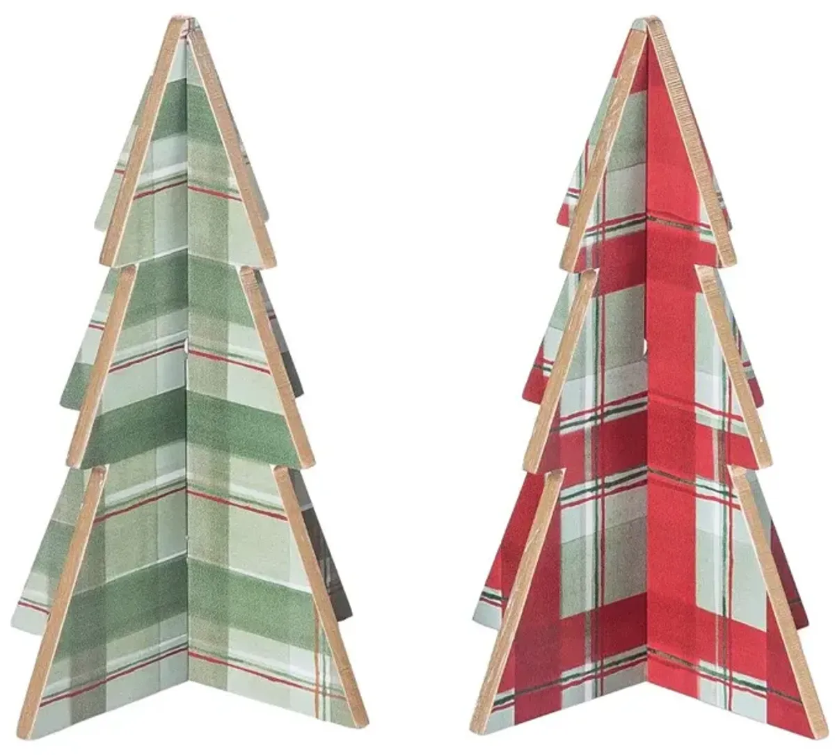 Holiday and Red Plaid Triangle