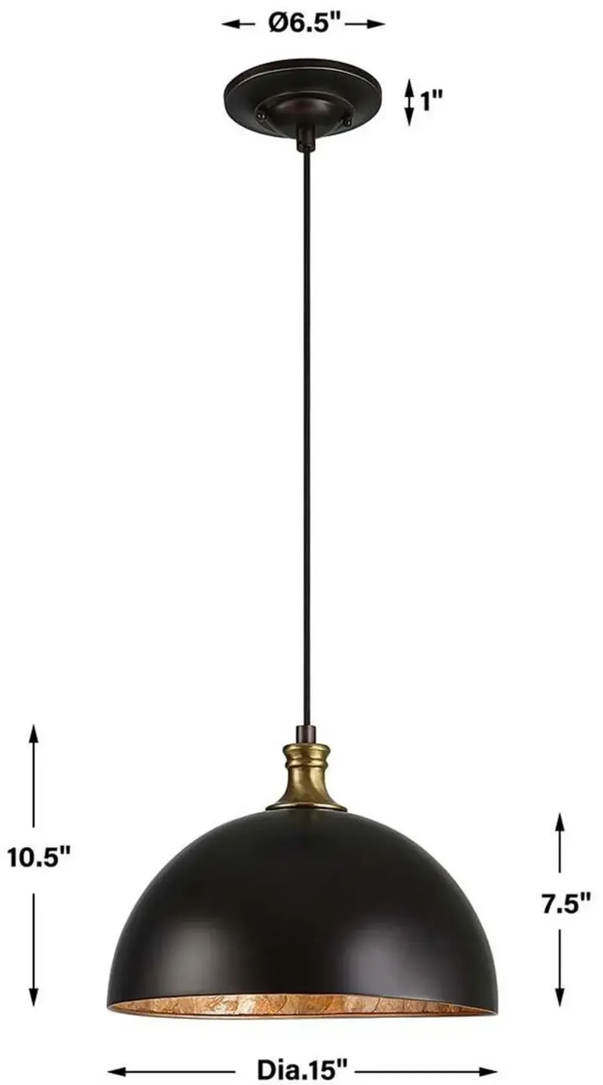 Placuna Bronze 1 Light Pendant