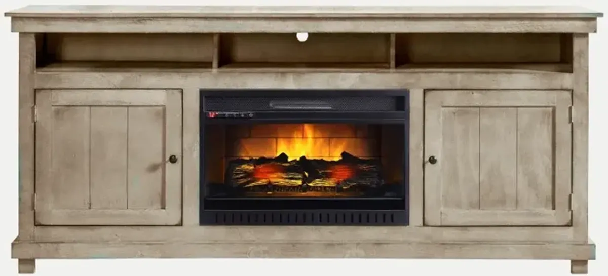 Lacosta 72" Natural Fireplace TV Stand