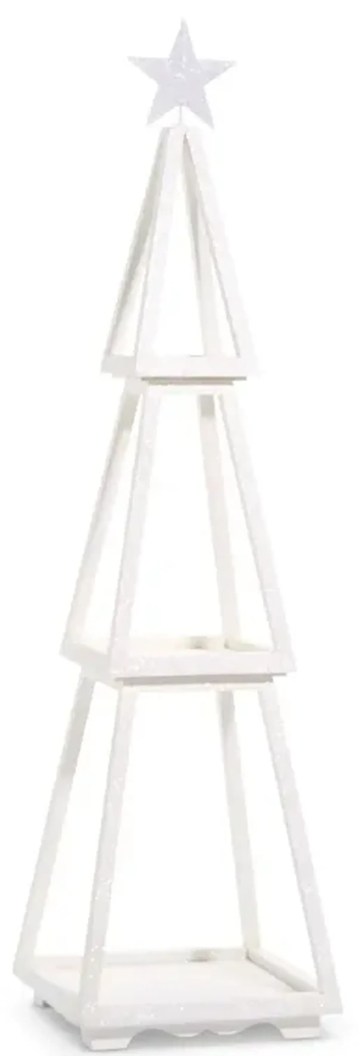 44" White Tiered Display Tree