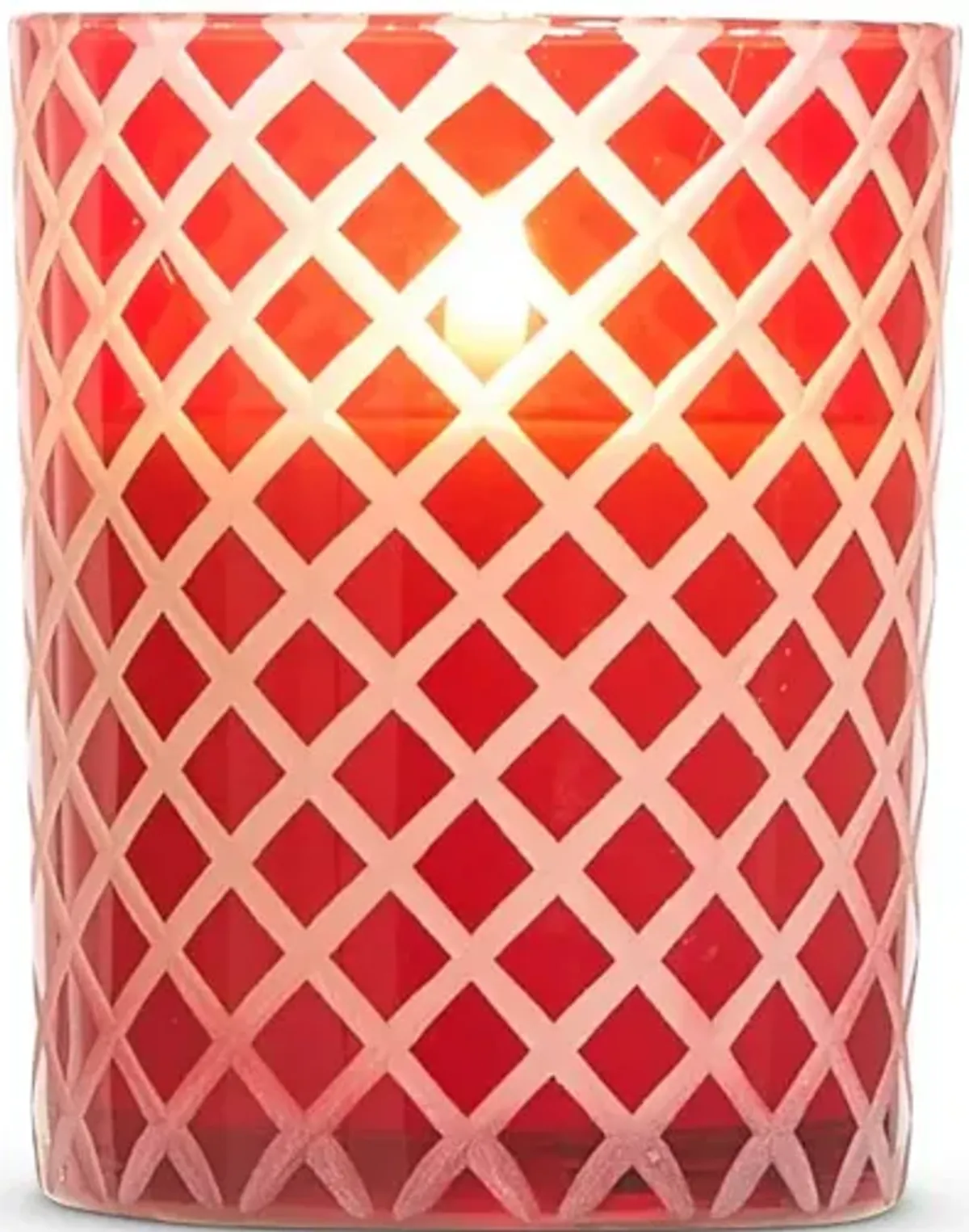 4 x 5 Red Glass Candle