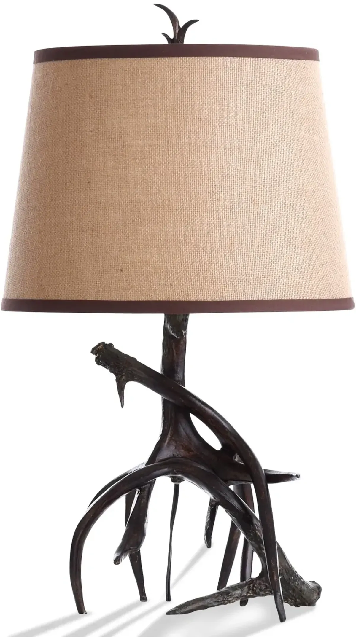 Dalton Antler Brown Table Lamp