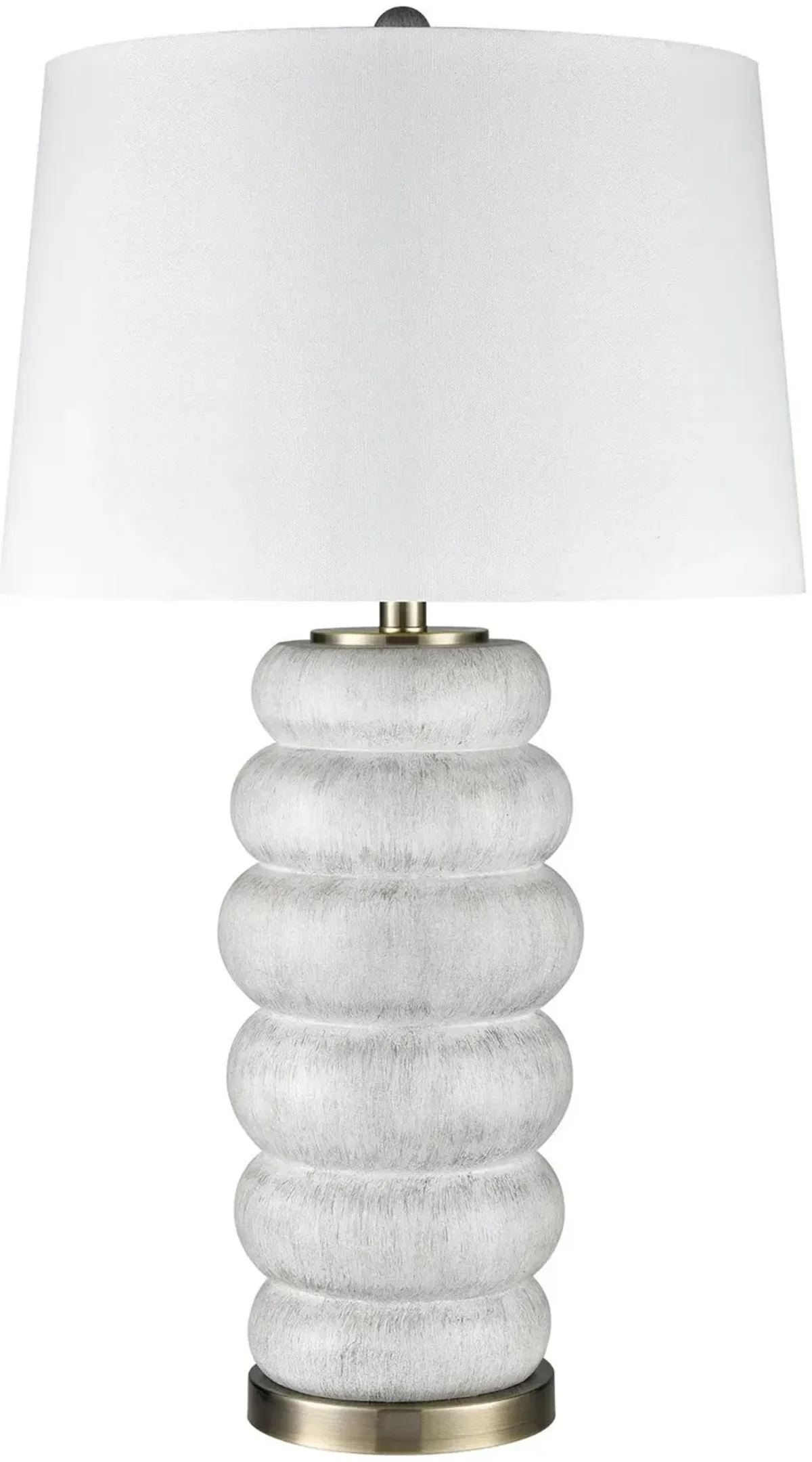 White Washed Table Lamp