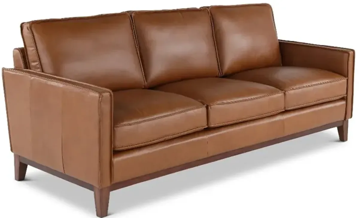 Weston Brown Leather Sofa