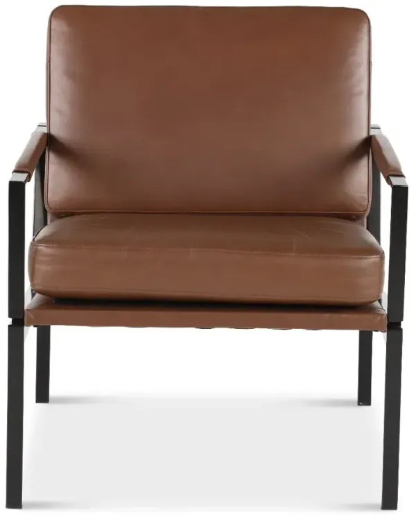 Puckman Brown Accent Chair
