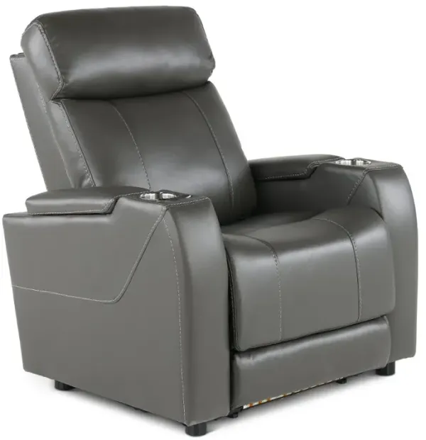 Patriot Charcoal Gray Power Recliner with Bluetooth Audio System