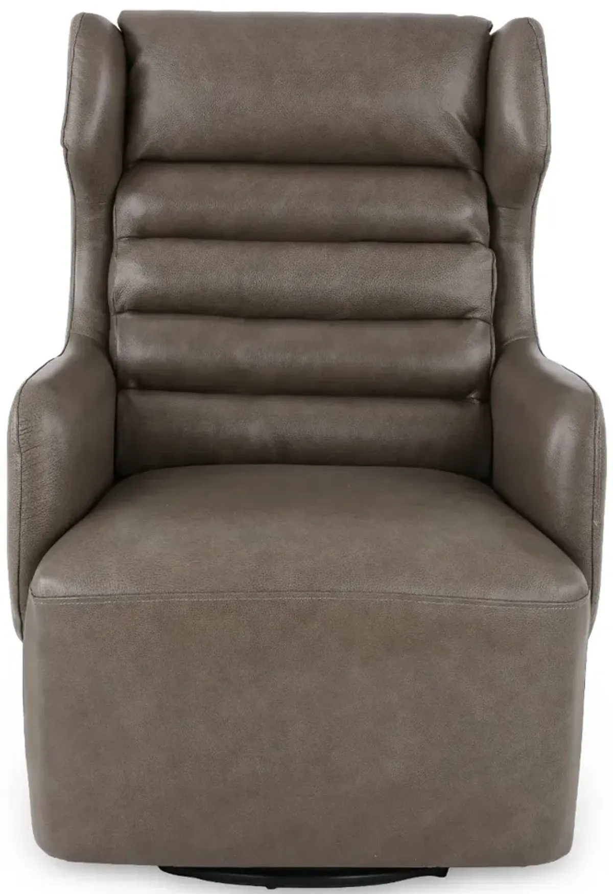 York Mushroom Leather Swivel Chair