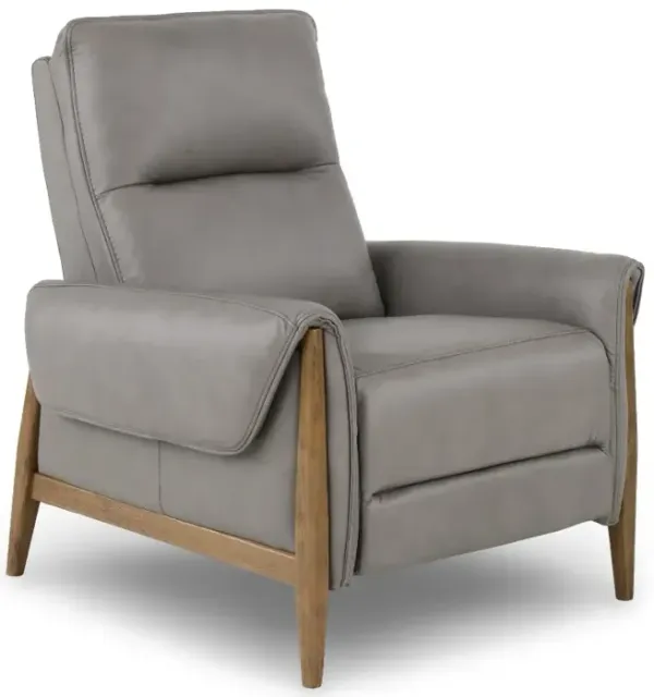 Aline Light Gray High Leg Power Recliner