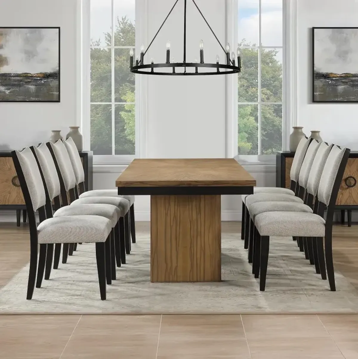 Roatan Natural Pine 5 Piece Dining Set
