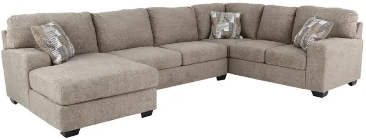 Seyler Lane Hemp Beige 3 Piece Sectional with Right-Facing Chaise