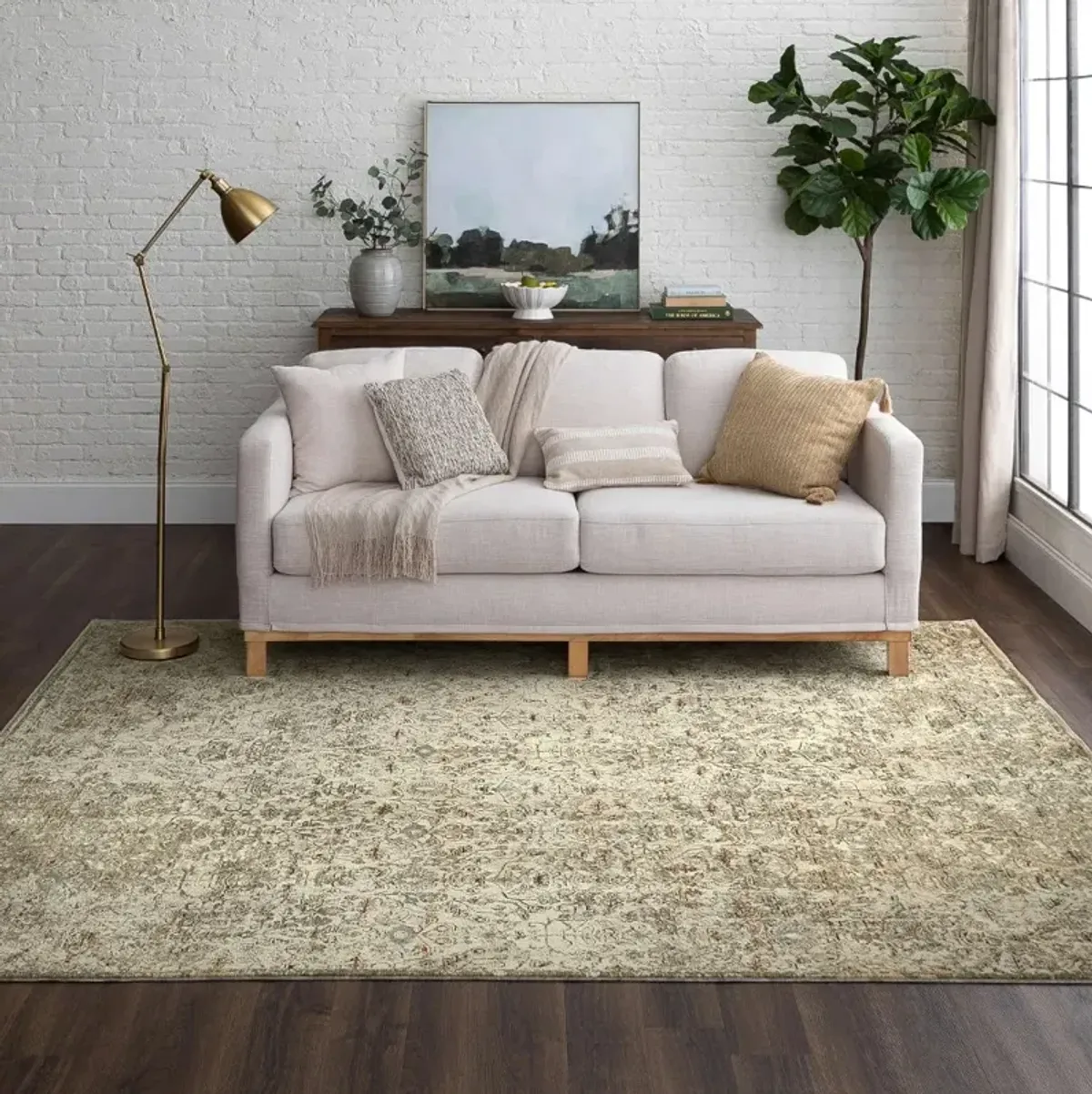 Divina 8 x 10 Sanctum Cream Area Rug