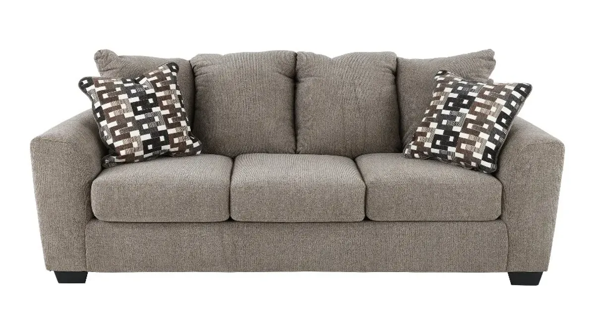 Triston Peaks Light Brown Suede Queen Sleeper Sofa