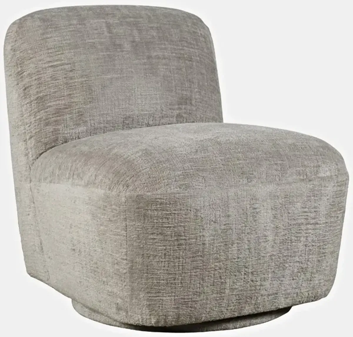 Josie Gray Armless Swivel Accent Chair