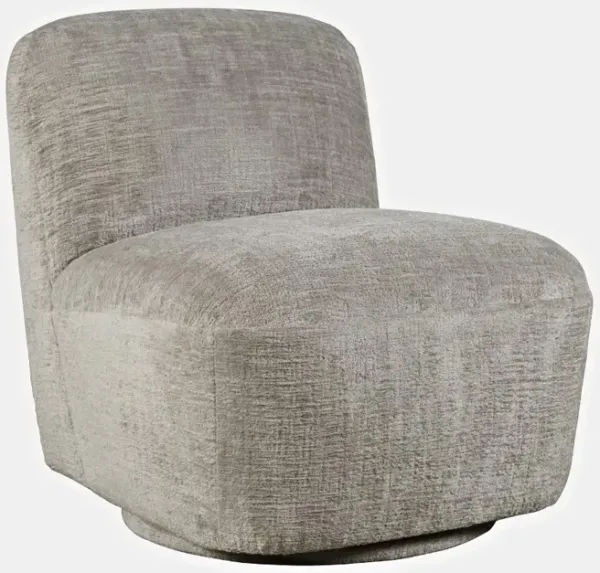 Josie Gray Armless Swivel Accent Chair