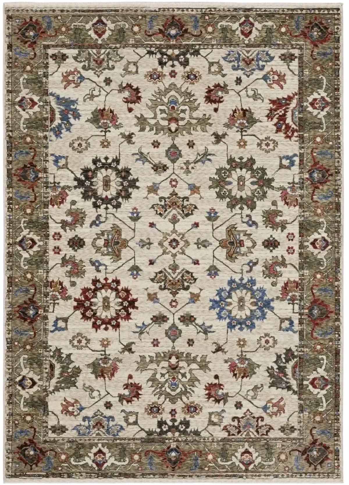 Hastings 5 x 8 Ivory and Olive Area Rug
