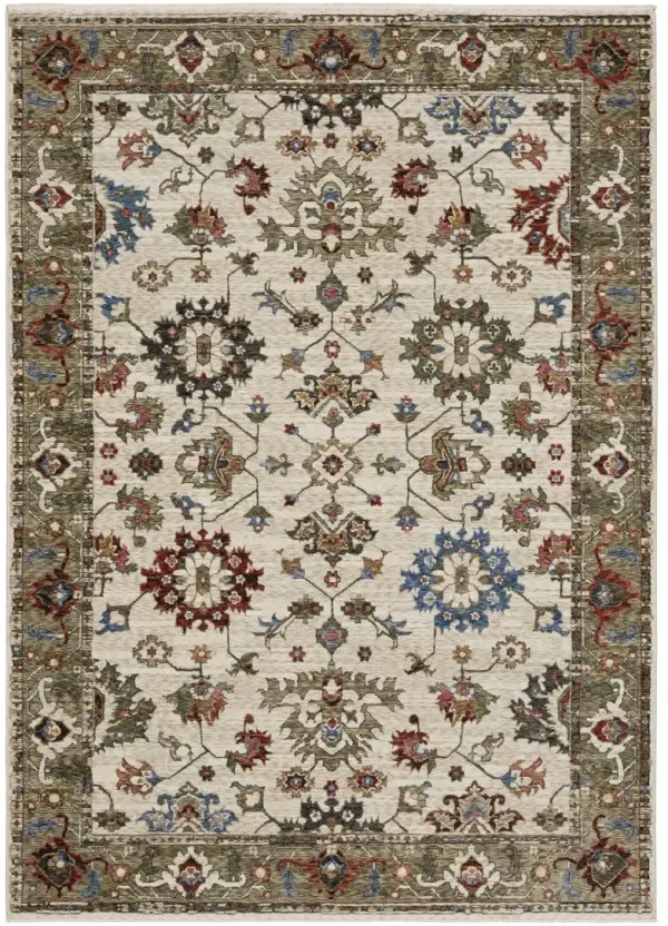 Hastings 8 x 11 Ivory and Olive Area Rug