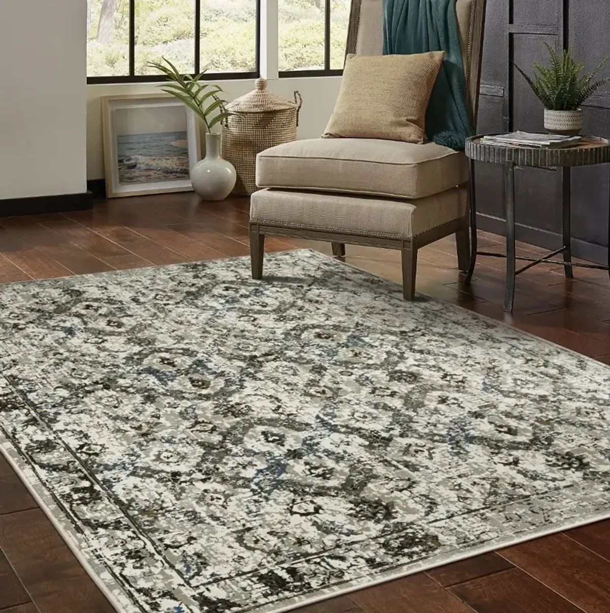 Gemini 5 x 8 Charcoal and Gray Rug