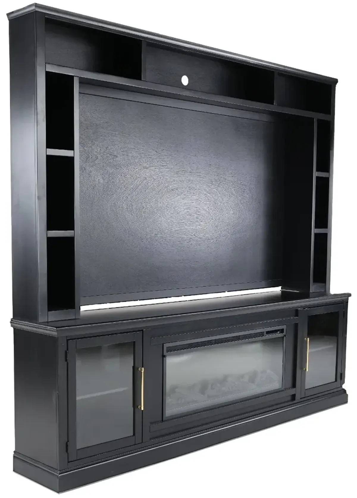 Byron Black Fireplace Entertainment Center