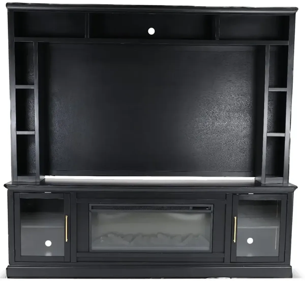 Byron Black Fireplace Entertainment Center