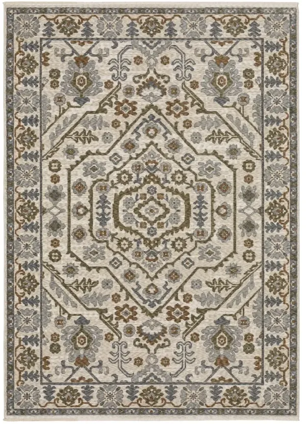 Hastings 8 x 10 Ivory and Green Area Rug