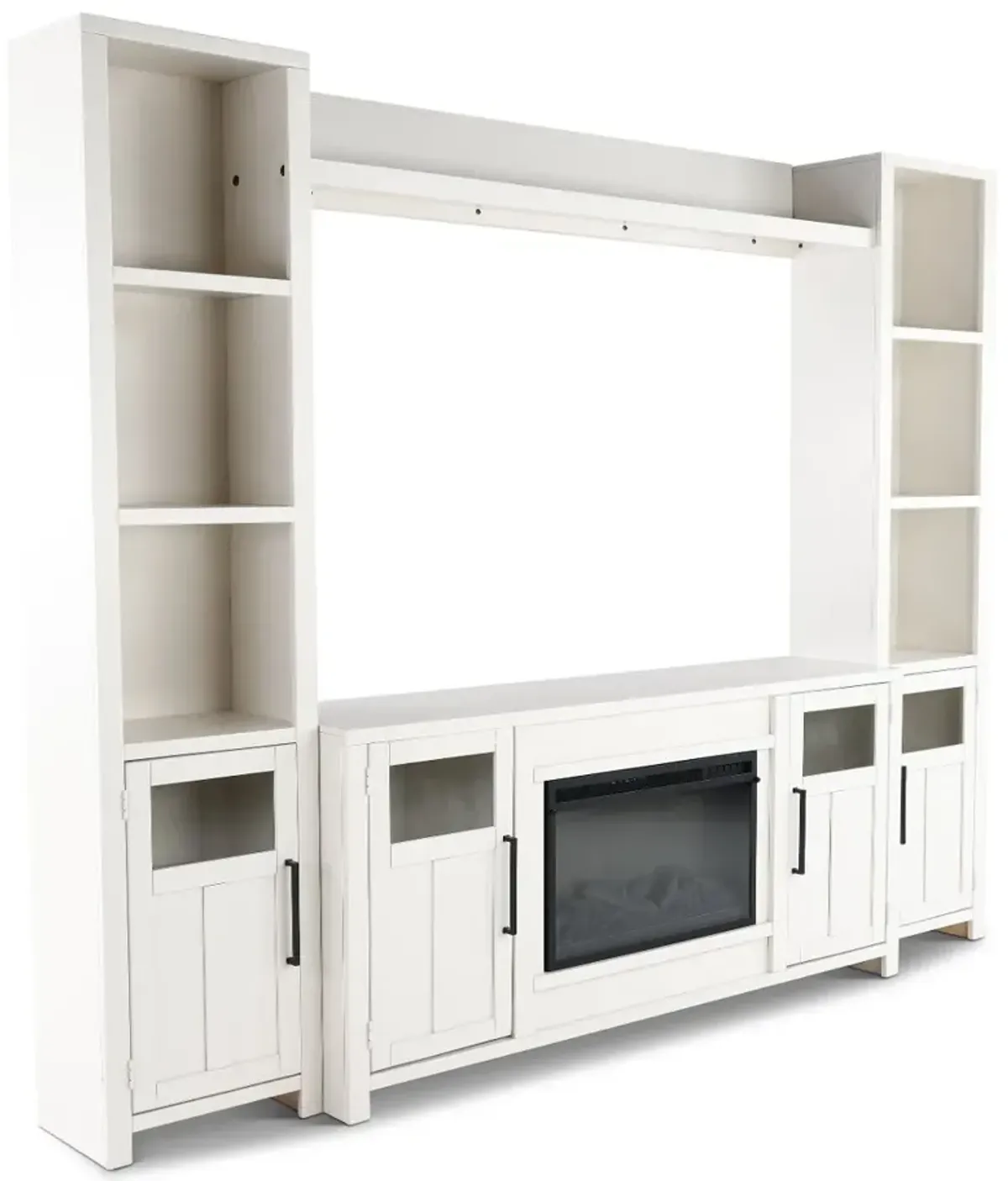 Finnegan White Fireplace Entertainment Center