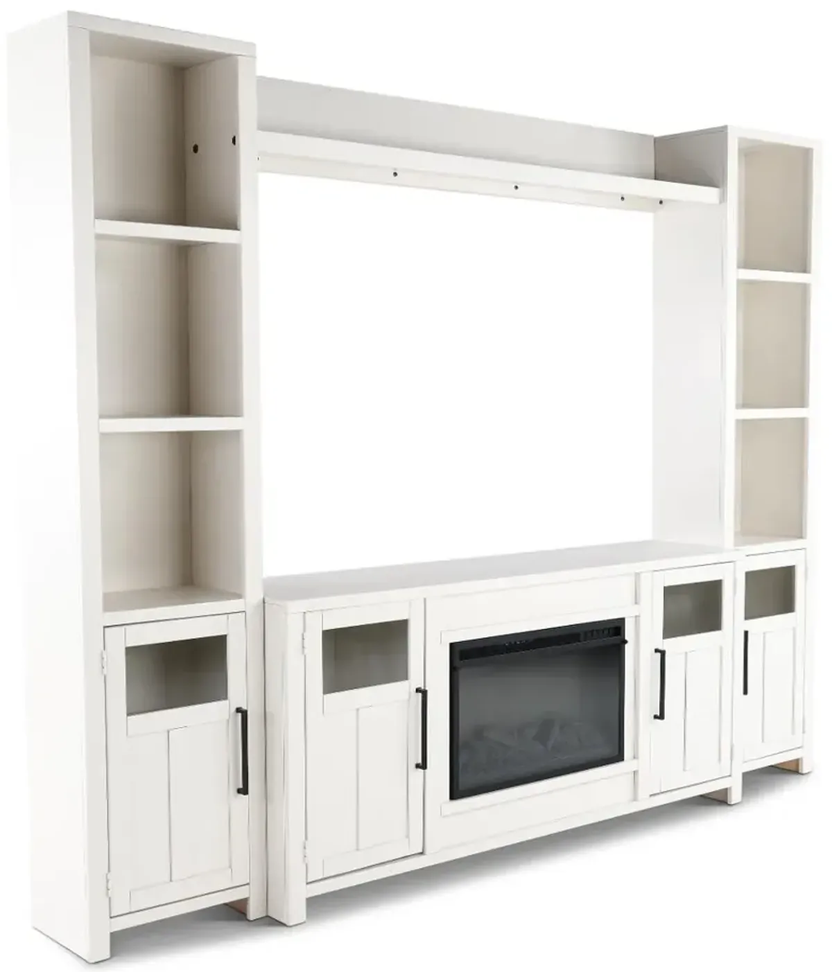 Finnegan White Fireplace Entertainment Center