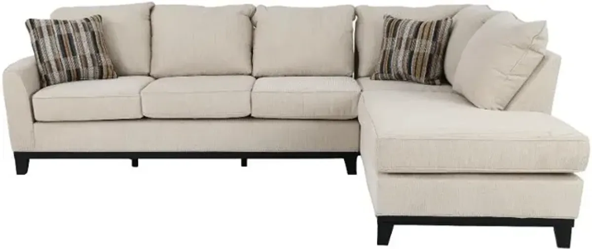 Emerson Sand 2 Piece Sectional with Right-Facing Chaise