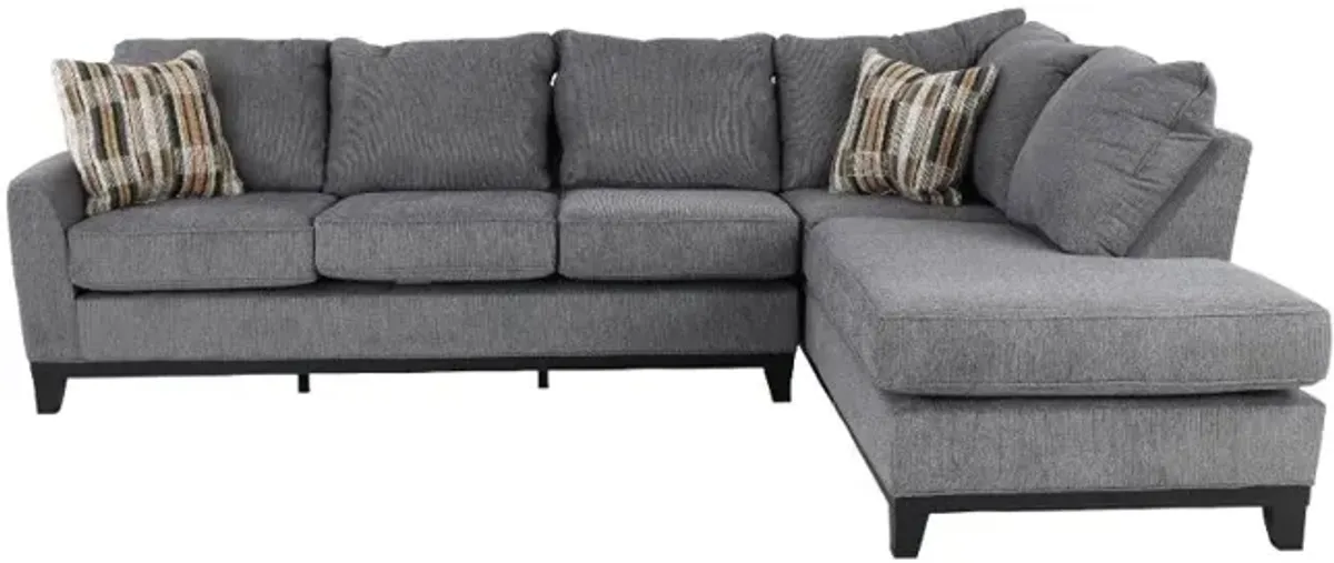 Emerson Iron Gray 2 Piece Sectional with Right-Facing Chaise