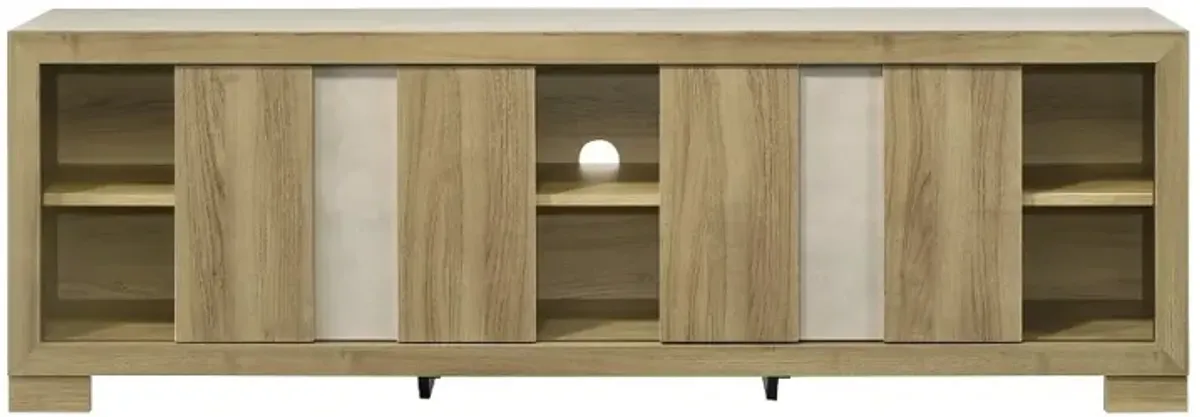 Rangley Brown and White TV Stand